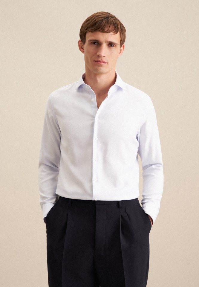 seidensticker Businesshemd Slim Slim Langarm Kentkragen Karo von seidensticker