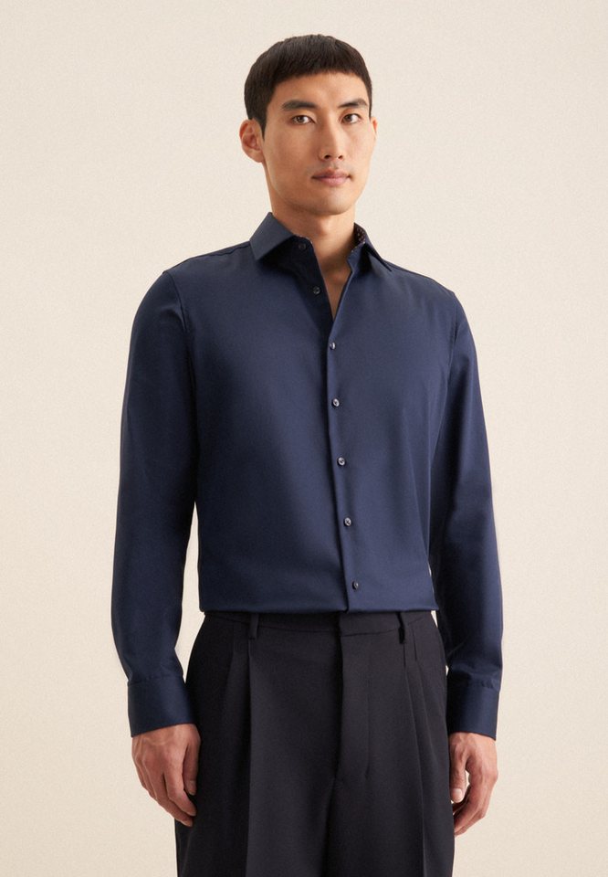 seidensticker Businesshemd Slim Slim 1/1 Kentkragen Uni von seidensticker