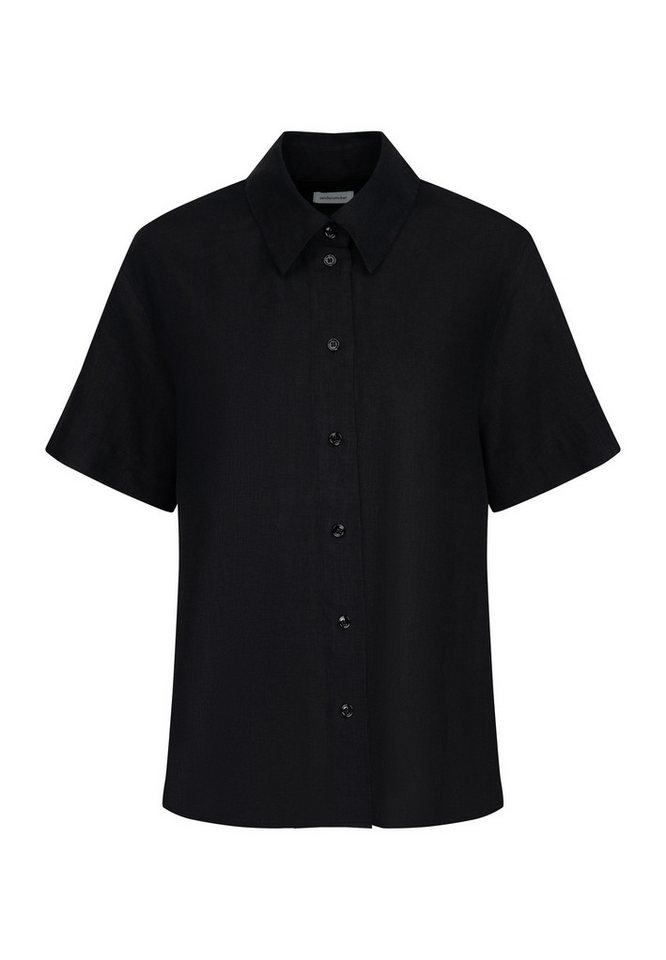 seidensticker Hemdbluse Schwarze Rose Kurzarm Rundhals Uni von seidensticker