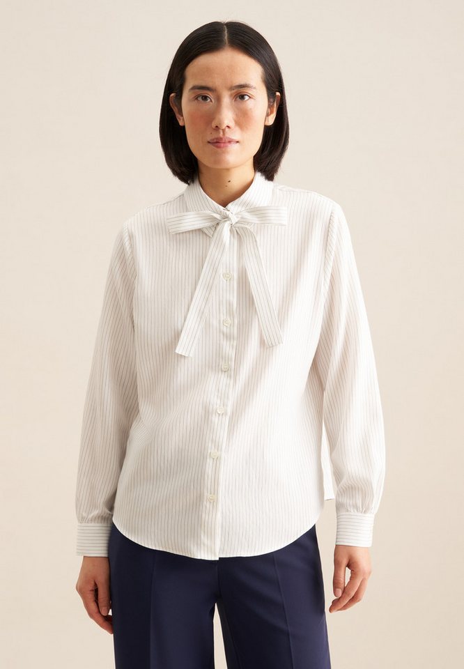 seidensticker Hemdbluse Schwarze Rose Langarm Kragen Streifen von seidensticker