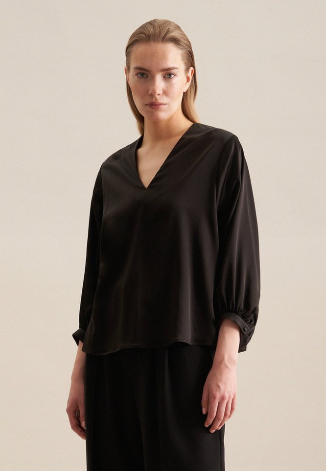 seidensticker Klassische Bluse Schwarze Rose Tunika Uni von seidensticker