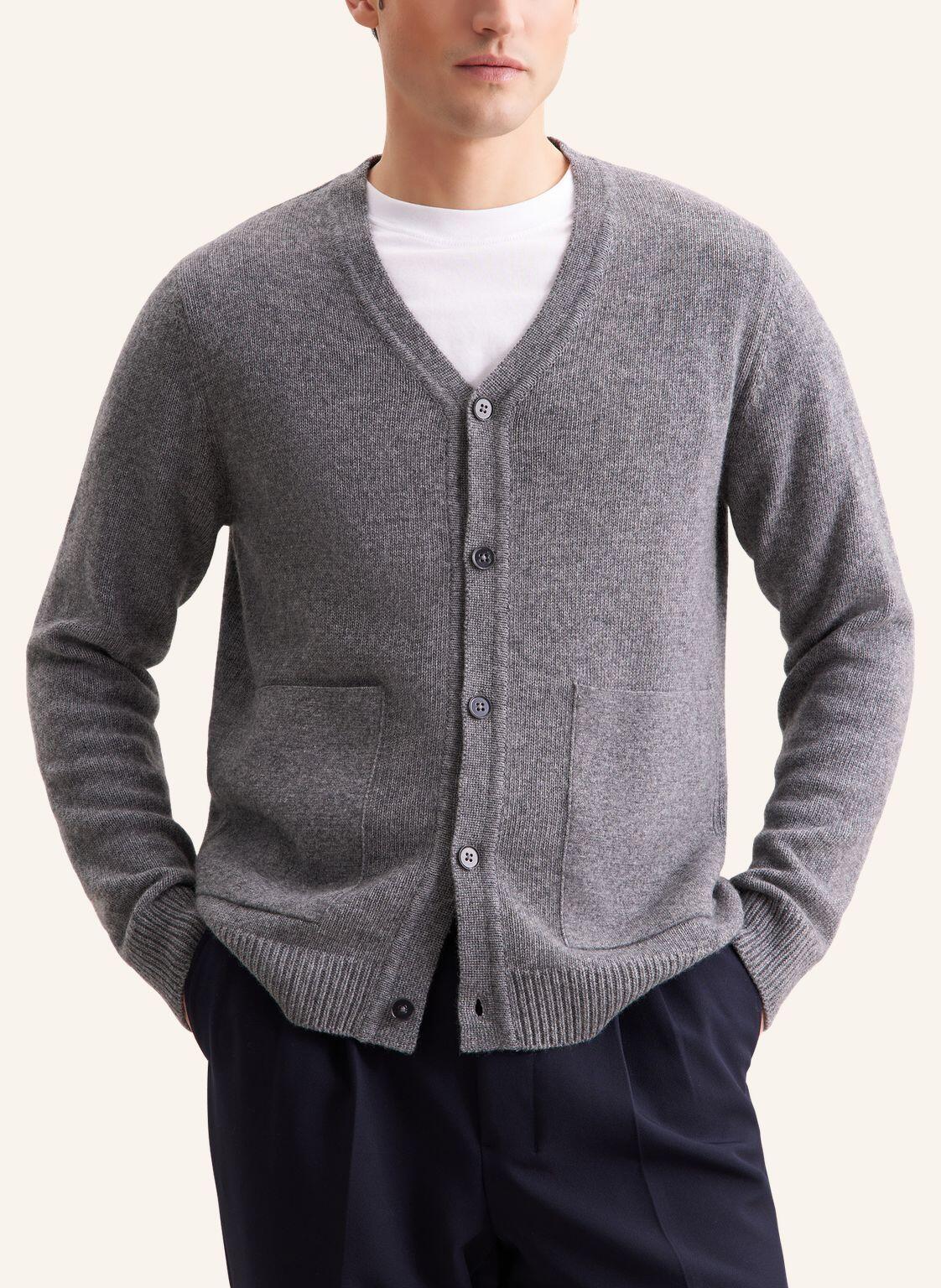 seidensticker - LAMBSWOOL CARDIGAN mid grey melange - Gr. - XL von seidensticker