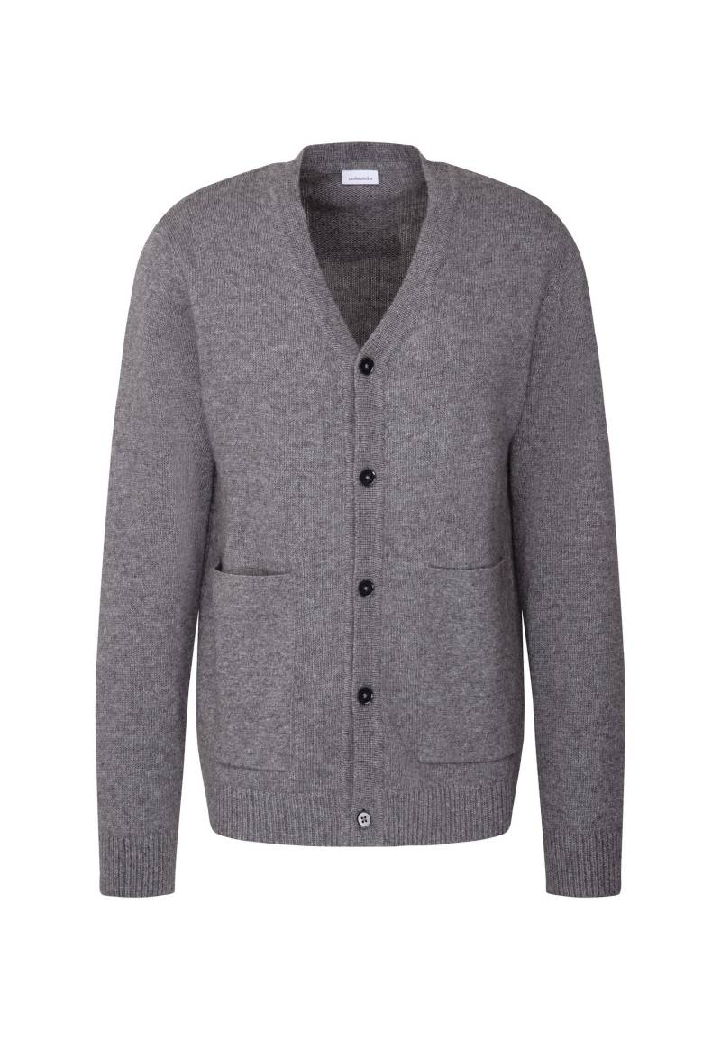 seidensticker - LAMBSWOOL CARDIGAN mid grey melange - Gr. - XXL von seidensticker