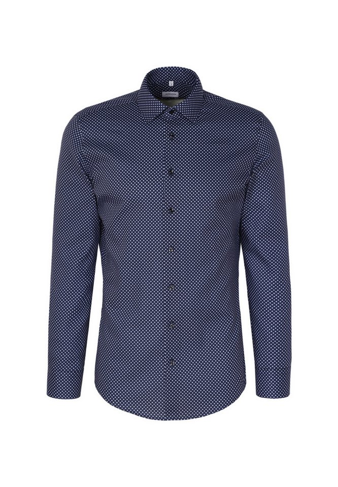 seidensticker Langarmhemd Businesshemd mit Punktemuster - Regular Fit von seidensticker