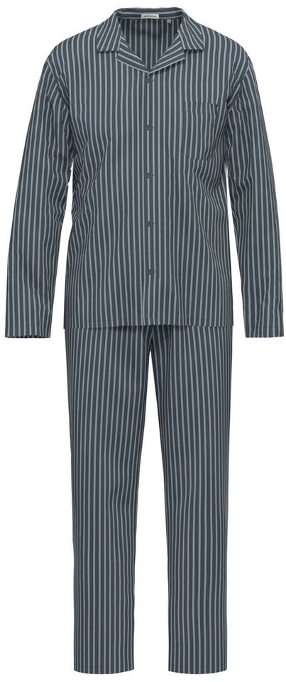 seidensticker Schlafanzug Herren Flanell Pyjama lang (2 tlg) Baumwolle von seidensticker