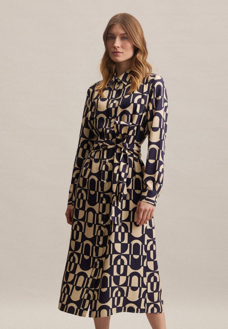 seidensticker Sommerkleid "Schwarze Rose" Kragen Druck von seidensticker