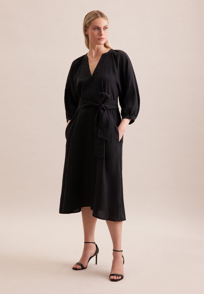 seidensticker Sommerkleid Schwarze Rose 3/4-Arm Rundhals Uni von seidensticker