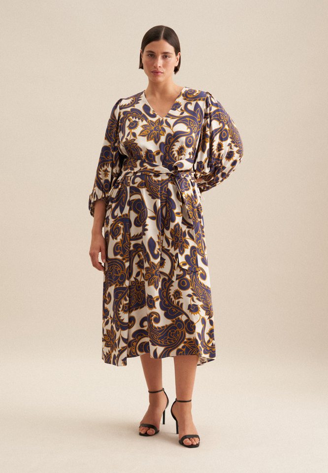 seidensticker Sommerkleid Schwarze Rose 3/4-Arm V-Neck Paisley von seidensticker