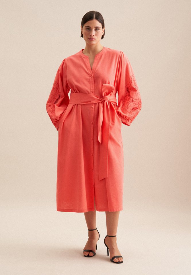 seidensticker Sommerkleid Schwarze Rose 7/8-Arm Rundhals Uni von seidensticker