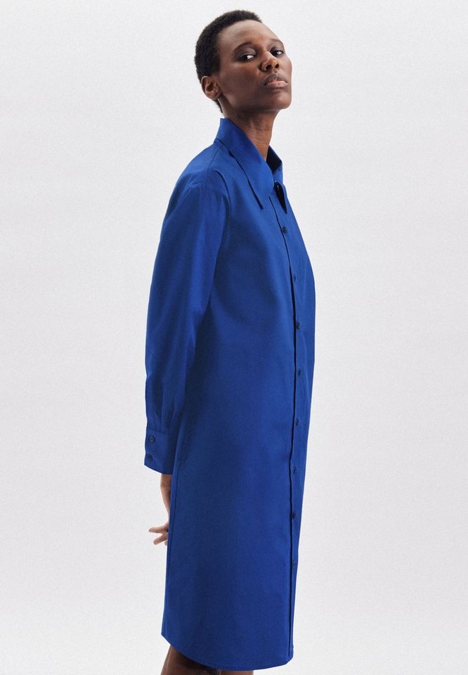 seidensticker Sommerkleid Schwarze Rose Langarm Kragen Uni von seidensticker