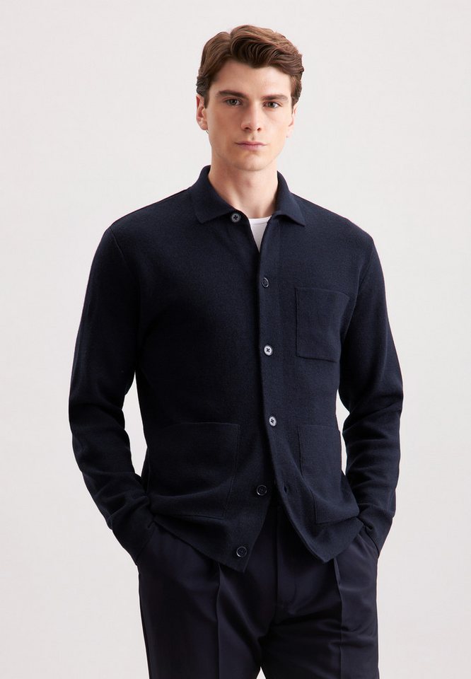 seidensticker Strickjacke Schwarze Rose 1/1 Kragen von seidensticker