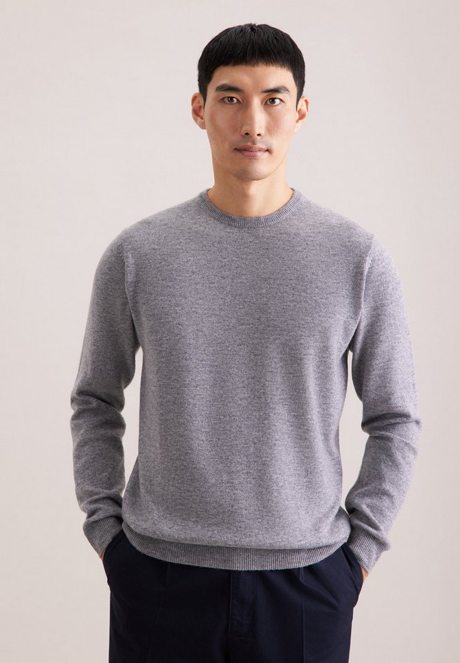 seidensticker Strickpullover Schwarze Rose 1/1 Rundhals Uni von seidensticker