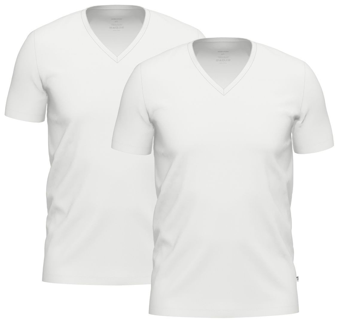 seidensticker Unterhemd V-Ausschnitt (6er Vorteilspack) Single Jersey Qualität von seidensticker