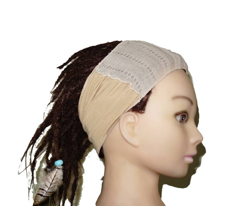 Beiges Patchwork Stirnband Boho Für Erwachsene von seididread