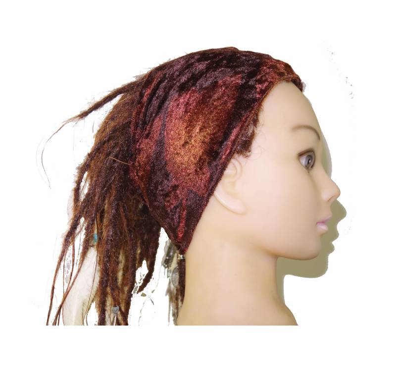 Boho Rostiges Samt Haarband Für Erwachsene Boho von seididread