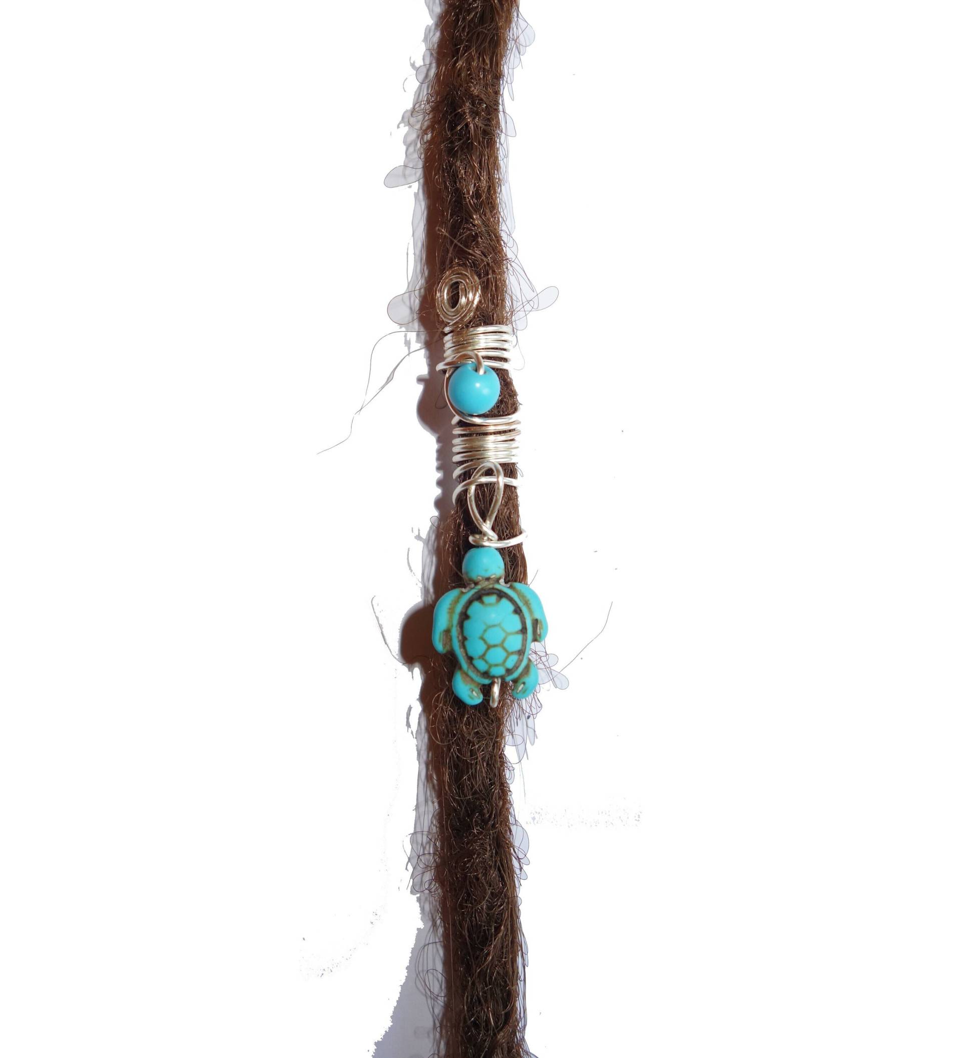 Türkis Schildkröte Dread Perle, Schwester Locken Schmuck von seididread