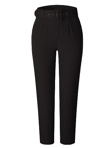 seiveini Hose Damen Elegant Anzughose Palazzo Hosen mit Gürtel Bleistifthose Arbeitshose Lang Stoffhose Freizeithose Schlupfhose A Schwarz S seiveini Hose Damen Elegant Anzughose Palazzo Hosen mit Gürtel Bleistifthose Arbeitshose Lang Stoffhose Freizeithose Schlupfhose A Schwarz S von seiveini