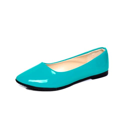 seiveini Damen Ballerinas Slip On Flache Schuhe Pumps Spitzer Zehe Schuhe für Damen Flache Bequeme Arbeitsschuhe Elegant Damen Geschlossene Ballerinas Frühling Herbst B Blau 40 EU von seiveini