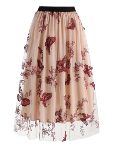 seiveini Damen Tüllrock Lang Hohe Taille Vintage Elegant Plisseerock Damen Prinzessin Tüllrock Maxirock Elastische Taille Casual Party Tüll Röcke Weiche Faltenrock Tütü D Rosa XXL seiveini Damen Tüllrock Lang Hohe Taille Vintage Elegant Plisseerock Damen Prinzessin Tüllrock Maxirock Elastische Taille Casual Party Tüll Röcke Weiche Faltenrock Tütü D Rosa XXL von seiveini