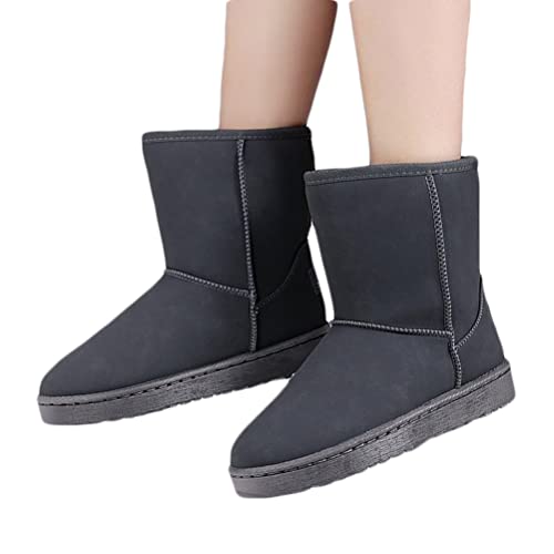 seiveini Damen Winterstiefel Wasserdicht Warm Gefütterte Schneestiefel Winterschuhe Winter Stiefel Boots Bequem Schuhe Schnürsenkel Rutschfest Outdoor A Grau 20CM 41 EU von seiveini