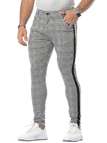 seiveini Hose Herren Casual Sommerhose Arbeitshose Anzughose mit Taschen Stretch Chinohose Mode Freizeithose Männer Slim Fit Business Hose Oversized Einfarbig D Schwarz XL von seiveini