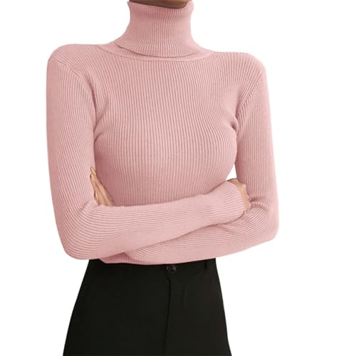 seiveini Thermounterwäsche Damen Rollkragen Thermohemd Winter Warm Funktionsunterwäsche Oberteil Thermo Unterhemd Langarm Thermo-Unterhemd A Rosa XS von seiveini