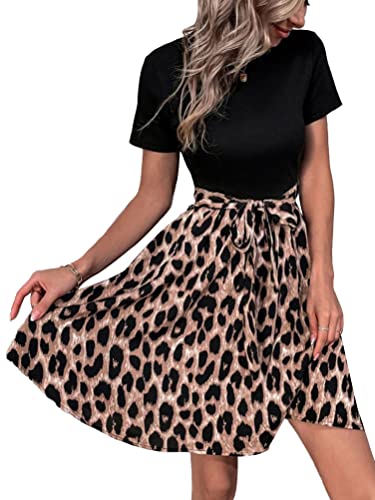seiveini Sommerkleid Damen Kurz Casual 2 in 1 Kleid Tunika Kleid A-Linie Blumenkleid Chic et Elegant Freizeitkleid Skaterkleid Partykleid Midikleid Hohe Taille B Leopard M seiveini Sommerkleid Damen Kurz Casual 2 in 1 Kleid Tunika Kleid A-Linie Blumenkleid Chic et Elegant Freizeitkleid Skaterkleid Partykleid Midikleid Hohe Taille B Leopard M von seiveini