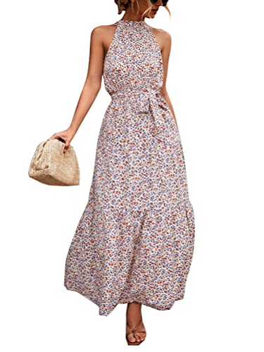 seiveini Sommerkleider Lang Damen mit Blumen Elegant Ärmellos Maxikleider Rückenfrei Hohe Taille Partykleider Boho Kleider Maxi V-Ausschnitt Chic D Khaki XL seiveini Sommerkleider Lang Damen mit Blumen Elegant Ärmellos Maxikleider Rückenfrei Hohe Taille Partykleider Boho Kleider Maxi V-Ausschnitt Chic D Khaki XL von seiveini