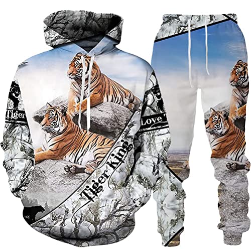 seiveini Trainingsanzug Herren Winter Langarm Haut-Hosen Zweiteiler Jogginganzug Herren Loose Outfit Sportanzug Set Freizeitanzug Sportbekleidung B5 L von seiveini