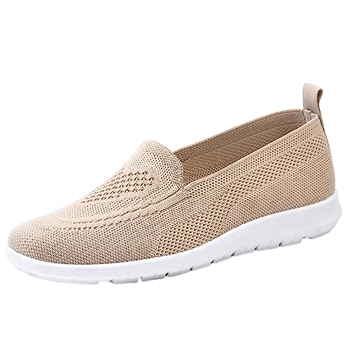 seiveini Turnschuhe Damen Elegant Sportlich Schuhe Sneaker Frauen Sportschuhe Trainingsschuhe Walkingschuhe Freizeitsportschuhe Plate Schuhe für Gehen Laufen Joggen A Aprikose 41 EU von seiveini