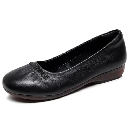 sekiueo Damen Ballerinas Slip-On Kleid Arbeitsschuhe Runde Zehenpartie Weiche Sohle Leder Business Schuhe,Schwarz,39 EU sekiueo Damen Ballerinas Slip-On Kleid Arbeitsschuhe Runde Zehenpartie Weiche Sohle Leder Business Schuhe,Schwarz,39 EU von sekiueo