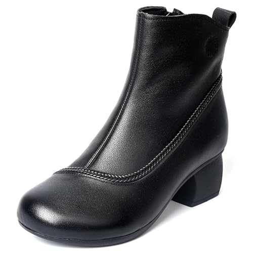 sekiueo Damen Stiefeletten Mit Klobigem Niedrigem Absatz Runder Zehenbereich Seitlichem Reißverschluss Lässige Arbeitsstiefeletten,Schwarz,35 EU sekiueo Damen Stiefeletten Mit Klobigem Niedrigem Absatz Runder Zehenbereich Seitlichem Reißverschluss Lässige Arbeitsstiefeletten,Schwarz,35 EU von sekiueo