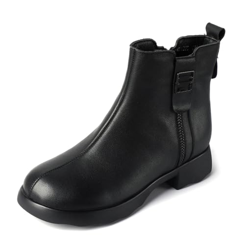 sekiueo Damen-Stiefeletten Zum Hineinschlüpfen Runde Zehenpartie Klobiger Niedriger Absatz Seitlicher Reißverschluss Arbeitsstiefel,Schwarz,37 EU sekiueo Damen-Stiefeletten Zum Hineinschlüpfen Runde Zehenpartie Klobiger Niedriger Absatz Seitlicher Reißverschluss Arbeitsstiefel,Schwarz,37 EU von sekiueo