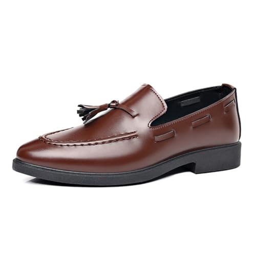 sekiueo Herren Freizeitschuhe Slip-On Leder Cap-Toe Loafer Für Büro Business,Braun,40 EU sekiueo Herren Freizeitschuhe Slip-On Leder Cap-Toe Loafer Für Büro Business,Braun,40 EU von sekiueo