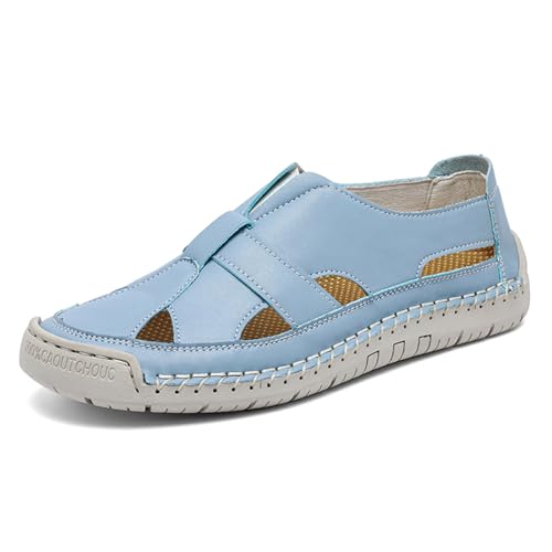 sekiueo Loafers Herren Damen Walking Sandalen Slip-On Closed Toe Outdoor Strand Business Schuhe,Blau,38 EU von sekiueo
