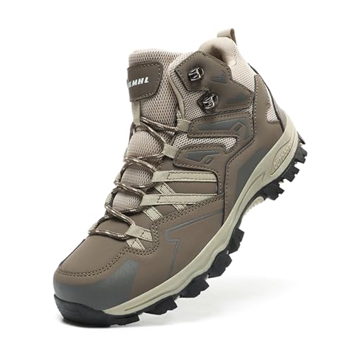 sekiueo Wanderschuhe Für Herren Und Damen Hohe Arbeitsschuhe Für Den Außenbereich Für Trail-Trekking Camping Und Wandern,Braun,39 EU von sekiueo