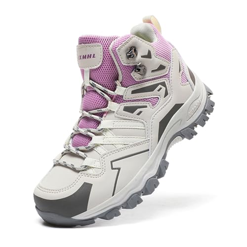 sekiueo Wanderschuhe Für Herren Und Damen Hohe Arbeitsschuhe Für Den Außenbereich Für Trail-Trekking Camping Und Wandern,Lila,37 EU von sekiueo