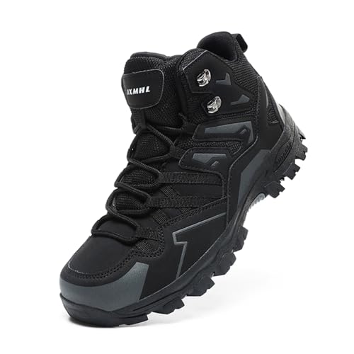 sekiueo Wanderschuhe Für Herren Und Damen Hohe Arbeitsschuhe Für Den Außenbereich Für Trail-Trekking Camping Und Wandern,Schwarz,38 EU von sekiueo