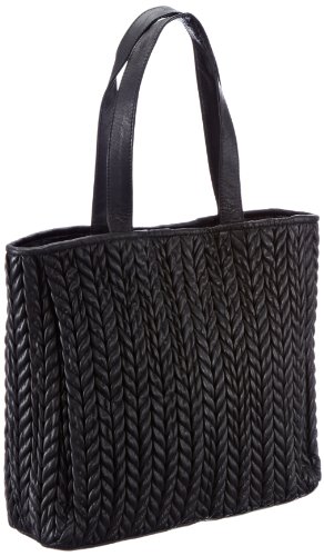 selected femme bags Quilted Bag 16031052, Damen Henkeltaschen, Schwarz (Black), 36x35x10 cm (B x H x T) von SELECTED FEMME