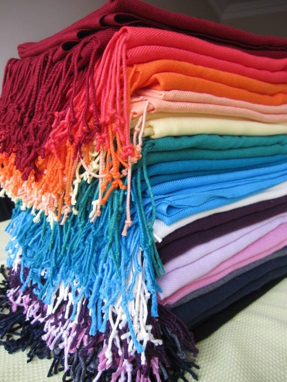 Pashmina Wraps Tücher - Schal Herren-Damenmode Türkei Winter Hochzeit Decke Brautjungfer Geschenke-Brautparty Gefälligkeiten von selectscarf