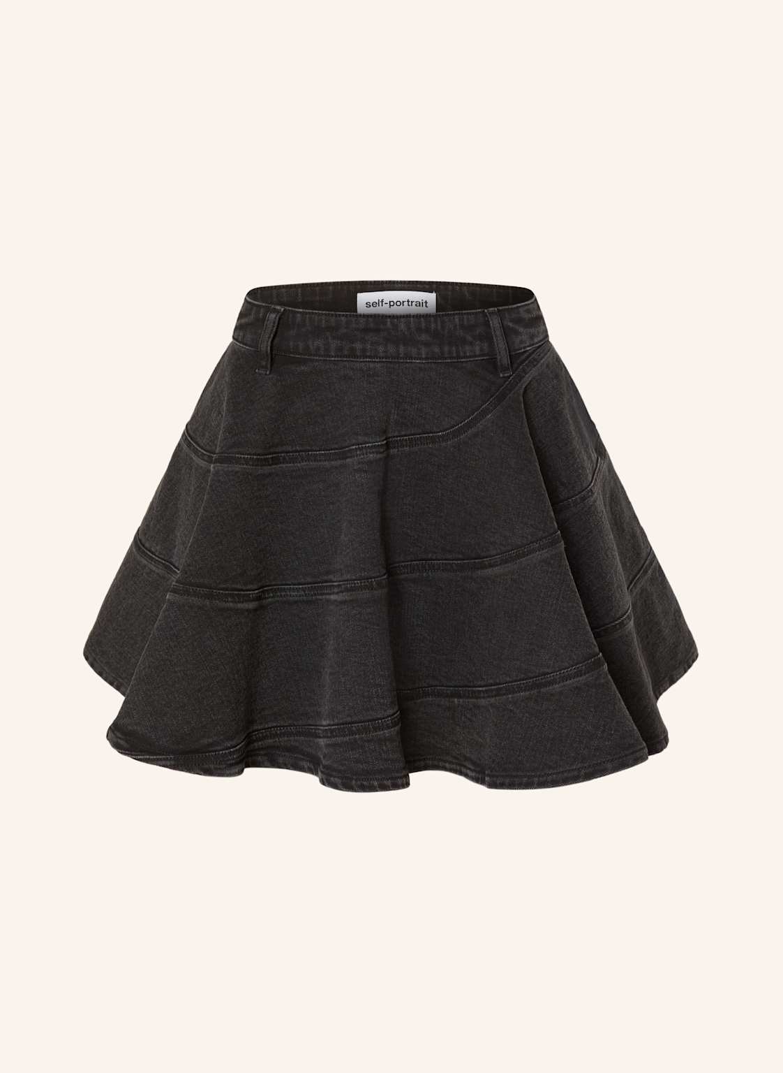 Self-Portrait Jeansrock schwarz von self-portrait