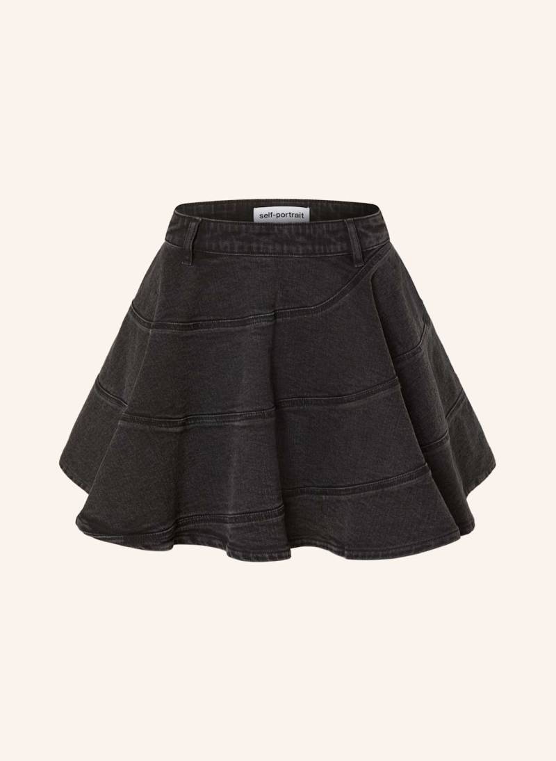 Self-Portrait Jeansrock schwarz von self-portrait