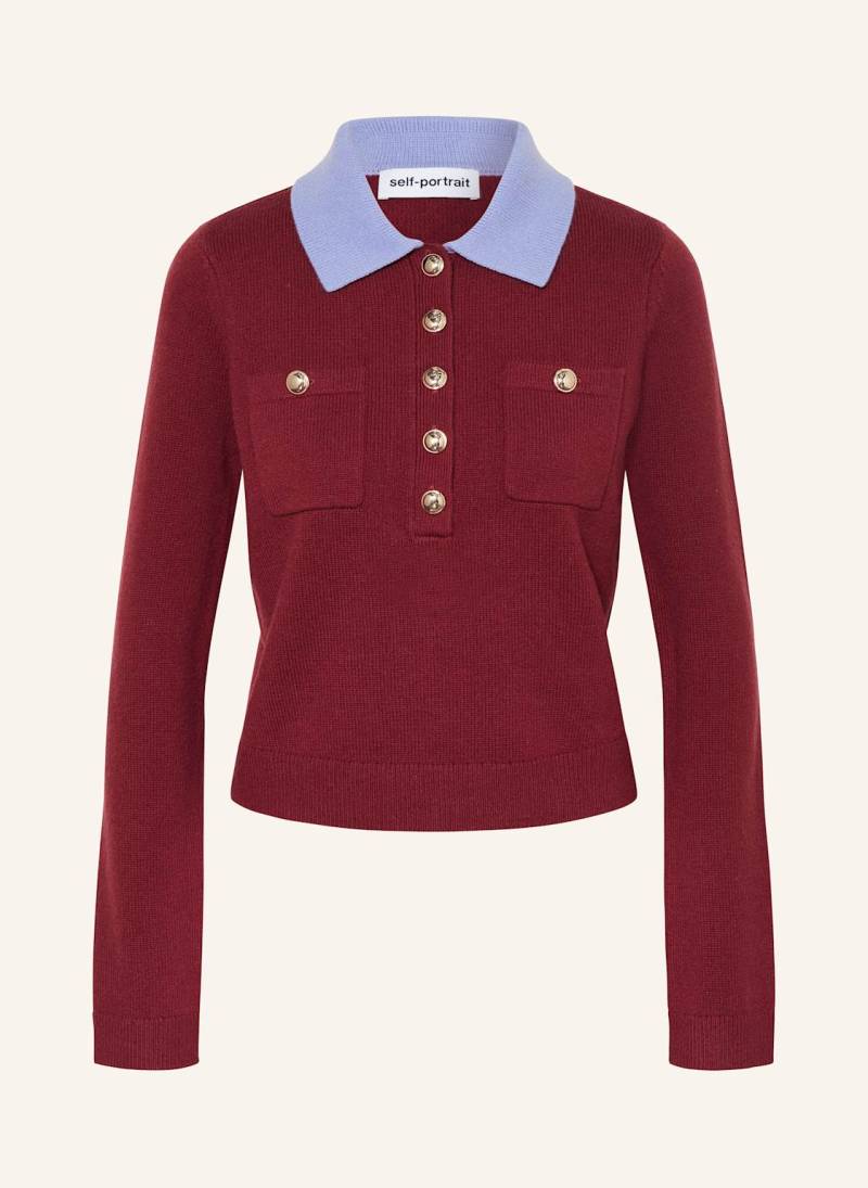 Self-Portrait Pullover rot von self-portrait