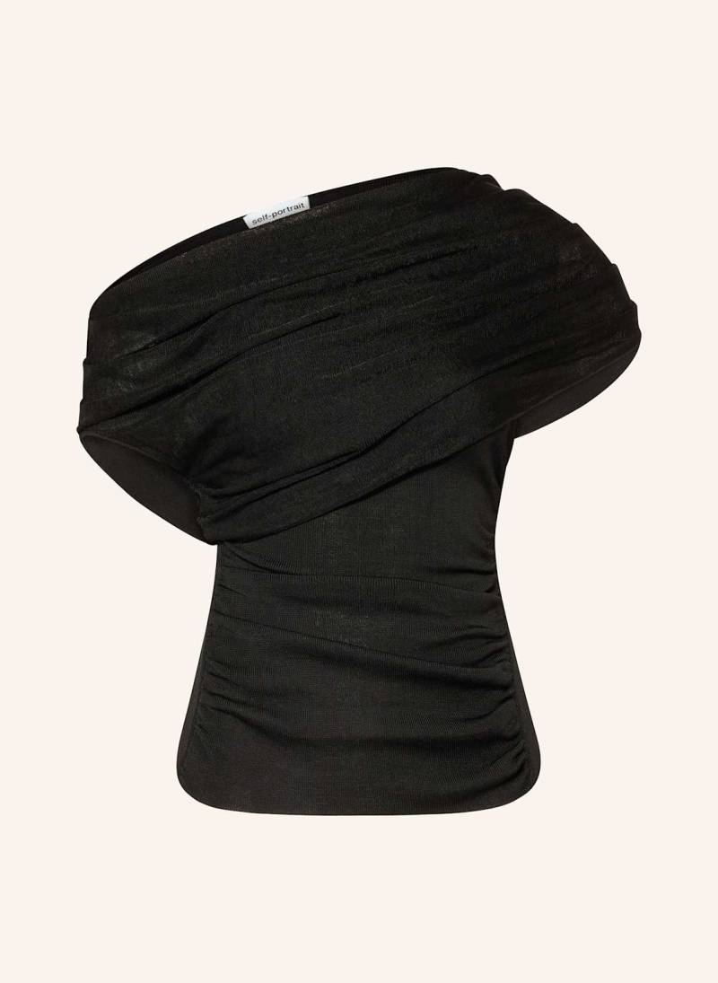 Self-Portrait Top schwarz von self-portrait