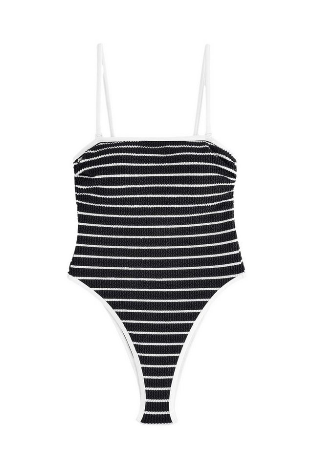 self Badeanzug Backformender Bandeau-Badeanzug mit hohem Bein (1-St) von self