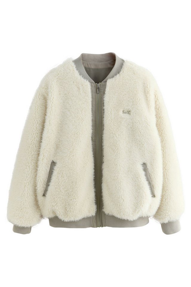self Fleecejacke Self. Bomberjacke mit Teddykunstfell (1-St) von self