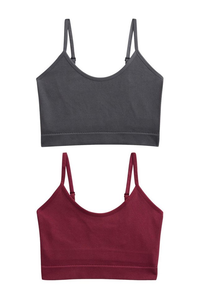 self Set: Bralette-BH Längere, nahtfreie und gerippte Bustiers, 2er-Pack (2-tlg) von self