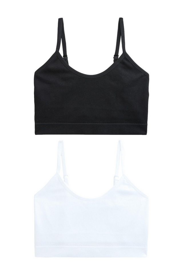 self Set: Bralette-BH Längere, nahtfreie und gerippte Bustiers, 2er-Pack (2-tlg) von self