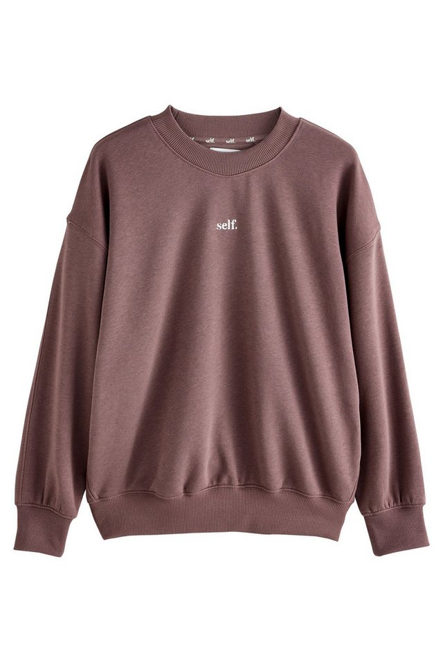 self Sweater Selbst. Sweatshirt mit Rundhalsausschnitt (1-tlg) von self