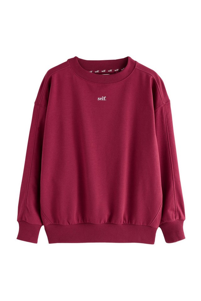 self Sweater Selbst. Sweatshirt mit Rundhalsausschnitt (1-tlg) von self